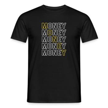 Geld - Männer T-Shirt - Schwarz - Vorne - AI Model Male 178 light (178cm)