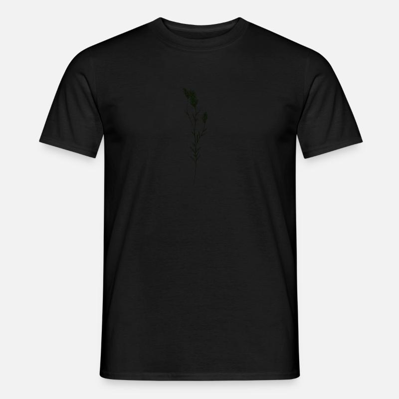Lavendel - Männer T-Shirt - Schwarz