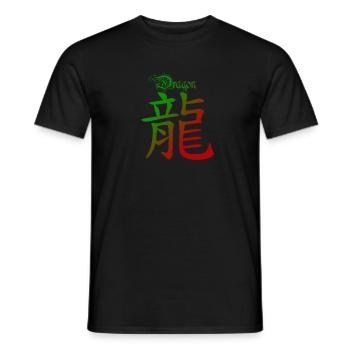 Signe du zodiaque chinois Dragon - T-shirt homme - noir - Devant - AI Model Male 178 light (178cm)