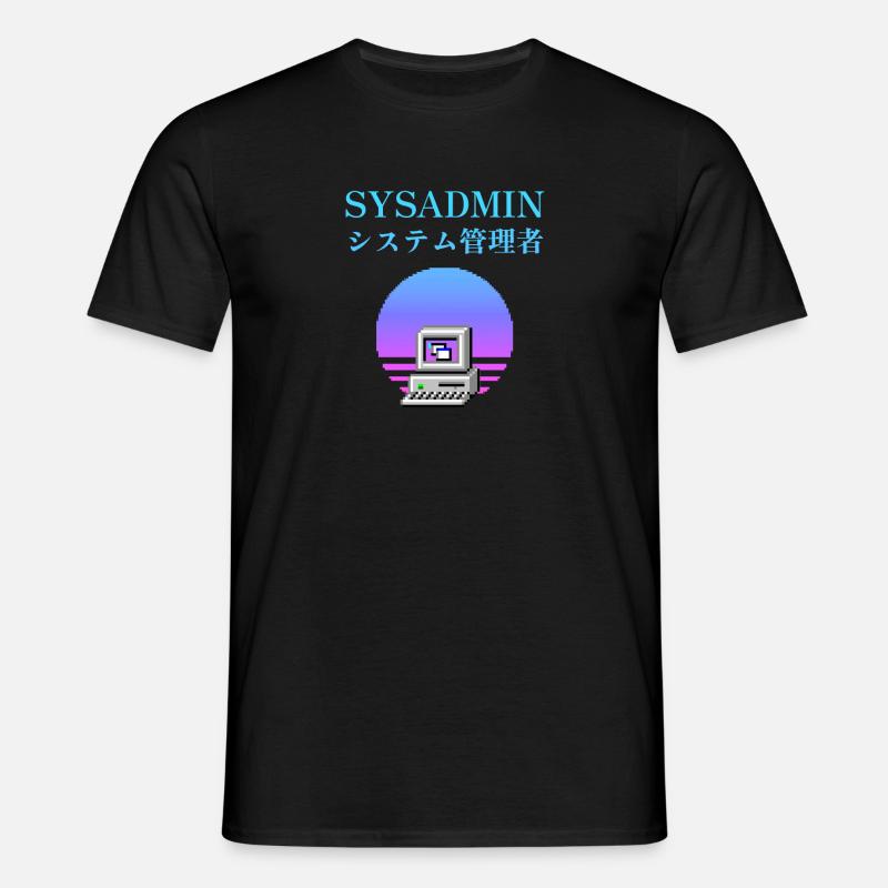 Sysadmin-| システム管理者 | Dampfwelle - Männer T-Shirt - Schwarz