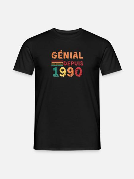 Birthday gift - awesome since 1990 - Men's T-Shirt - black