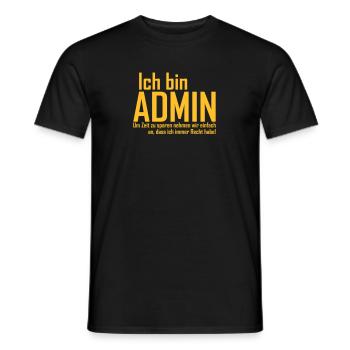 admin - Männer T-Shirt - Schwarz - Vorne - AI Model Male 178 light (178cm)