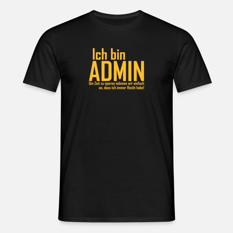 admin - Männer T-Shirt - Schwarz