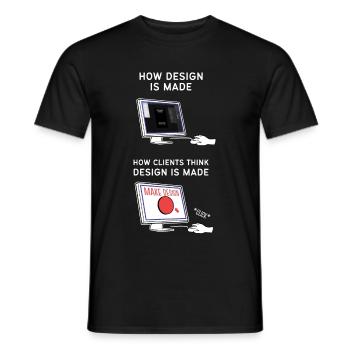 Designer Graphic Designer Designer Artist - Men's T-Shirt - black - Front - AI Model Male 178 light (178cm)