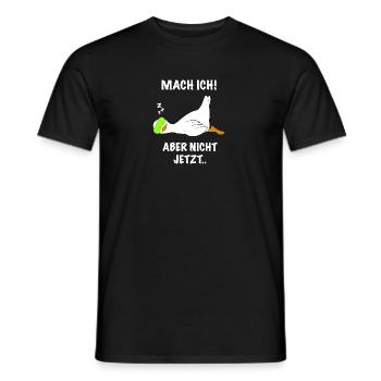 Ente lustig faul Spruch - Männer T-Shirt - Schwarz - Vorne - AI Model Male 178 light (178cm)