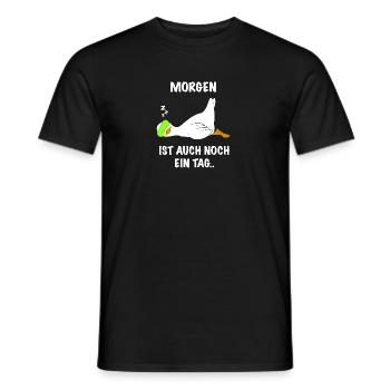 Ente lustig faul Spruch - Männer T-Shirt - Schwarz - Vorne - AI Model Male 178 light (178cm)