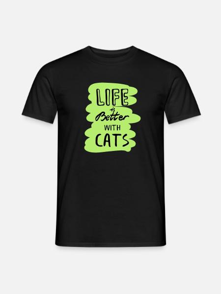 Catlover - Men's T-Shirt - black