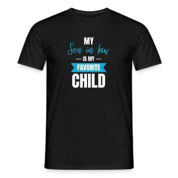 Son-in-law gift Son in Law is my favorite - Men's T-Shirt - black - Front - AI Model Male 178 light (178cm)