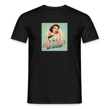 Seifenherstellung - I'm a Soap Addict - Männer T-Shirt - Schwarz - Vorne - AI Model Male 178 light (178cm)