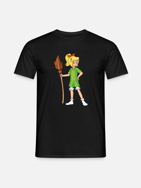 Bibi Blocksberg posiert mit Kartoffelbrei - Männer T-Shirt - Schwarz
