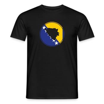 Bosnien Herzegowina Karte Balkan Bosnische Flagge - Männer T-Shirt - Schwarz - Vorne - AI Model Male 178 light (178cm)