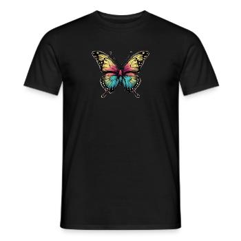 Schmetterling - Männer T-Shirt - Schwarz - Vorne - AI Model Male 178 light (178cm)