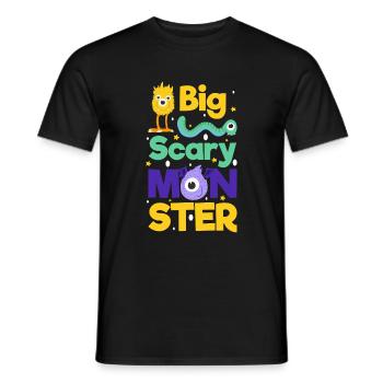 Monster Comic Little Sister Brother - Men's T-Shirt - black - Front - AI Model Male 178 light (178cm)