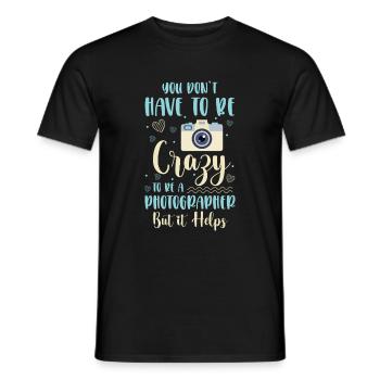 Photographer Photography Lens Digital Camera - Men's T-Shirt - black - Front - AI Model Male 178 light (178cm)