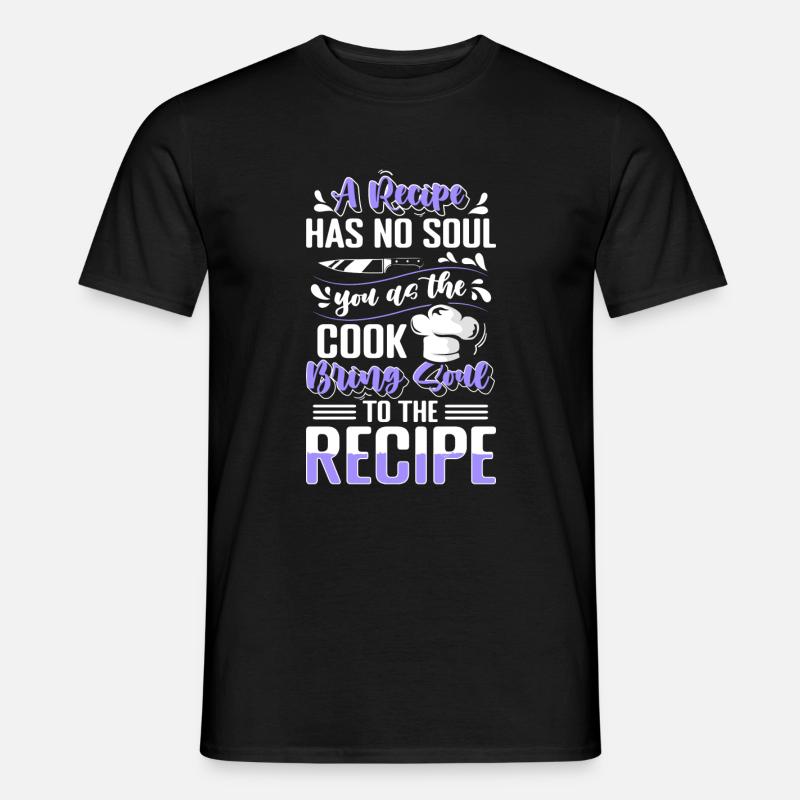 Kochen Chef Kochlöffel - Männer T-Shirt - Schwarz
