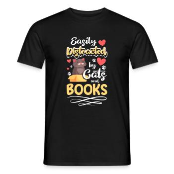 Cats Kitten Master - Men's T-Shirt - black - Front - AI Model Male 178 light (178cm)