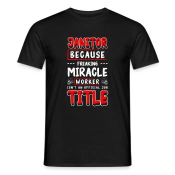 Gardien Ordre & Nettoyeur de propreté - T-shirt homme - noir - Devant - AI Model Male 178 light (178cm)