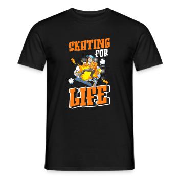 Comic Cartoon Nerd - Men's T-Shirt - black - Front - AI Model Male 178 light (178cm)