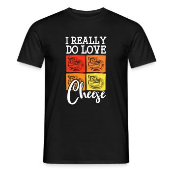 Amateur de fromage foodie fromagerie laitière - T-shirt homme - noir - Devant - AI Model Male 178 light (178cm)