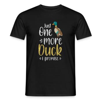 Duck Quack Flying Duck - Men's T-Shirt - black - Front - AI Model Male 178 light (178cm)