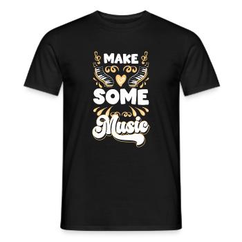 Musicien Passion Mélodie Danse - T-shirt homme - noir - Devant - AI Model Male 178 light (178cm)
