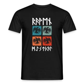 Krähe Dichter Schwarz Munin - Männer T-Shirt - Schwarz - Vorne - AI Model Male 178 light (178cm)