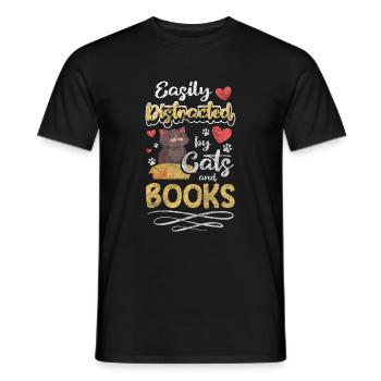Katzenliebhaber Internet Katzenlady Süß - Männer T-Shirt - Schwarz - Vorne - AI Model Male 178 light (178cm)