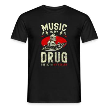 Notes de goût de la musique - T-shirt homme - noir - Devant - AI Model Male 178 light (178cm)