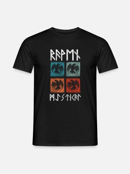 Mythology Hooded Crow Pet - Men's T-Shirt - black
