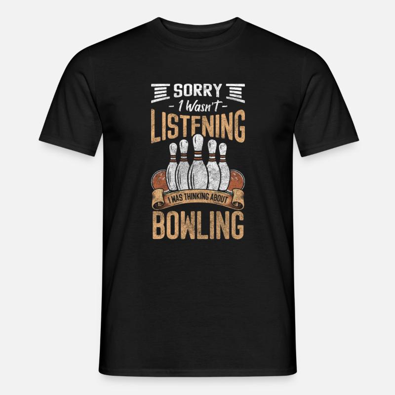 Bowler Bahn Freizeit - Männer T-Shirt - Schwarz