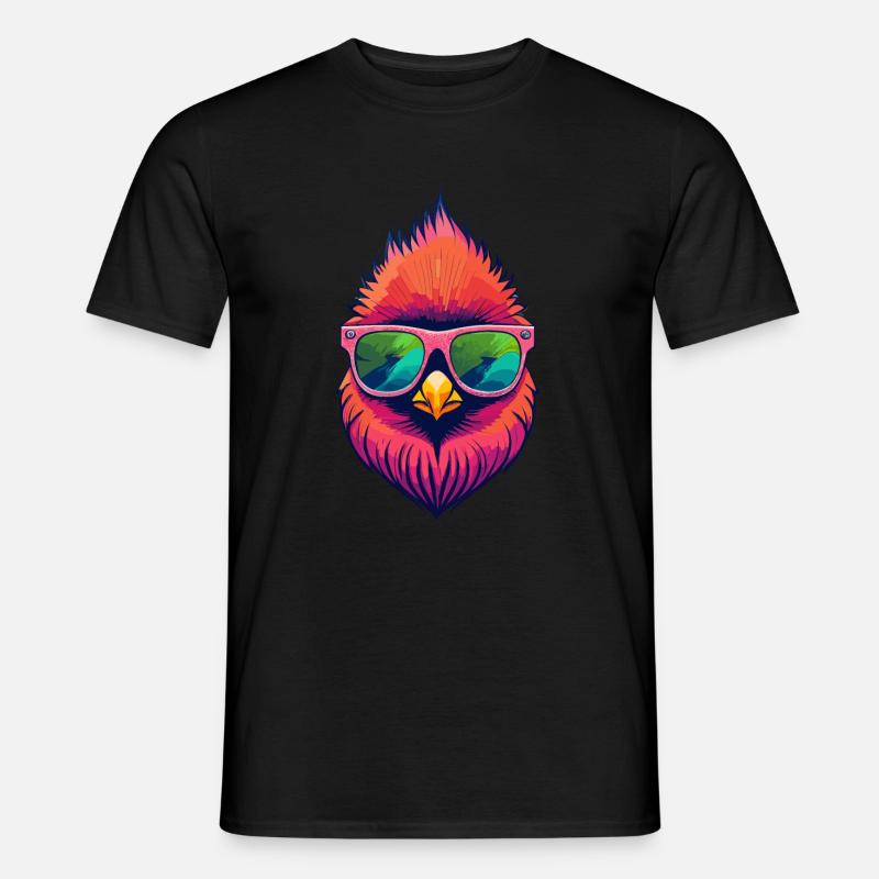 Kardinal Vogel Rotkardinal - Männer T-Shirt - Schwarz