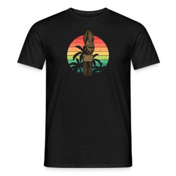 Afrikanische Geschichte Afro Frisur Kammhaar Pick - Männer T-Shirt - Schwarz - Vorne - AI Model Male 178 light (178cm)