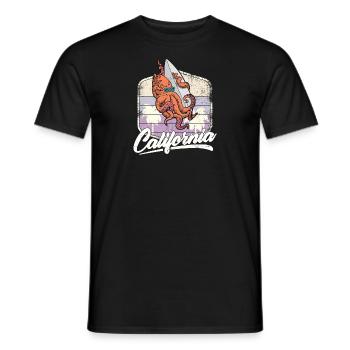 Surfing Sommer Oktopus Surfbrett Urlaub Ozean - Männer T-Shirt - Schwarz - Vorne - AI Model Male 178 light (178cm)