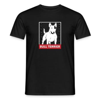 bull-terrier - T-shirt homme - noir - Devant - AI Model Male 178 light (178cm)