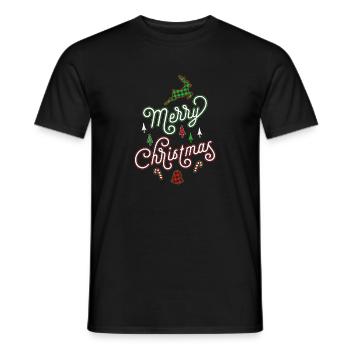 Merry Christmas Frohe Weihnachten Ugly Christmas - Männer T-Shirt - Schwarz - Vorne - AI Model Male 178 light (178cm)
