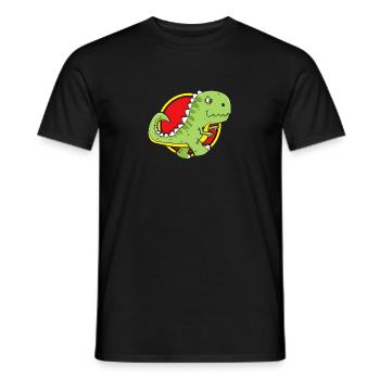 T REX - T-shirt homme - noir - Devant - AI Model Male 178 light (178cm)