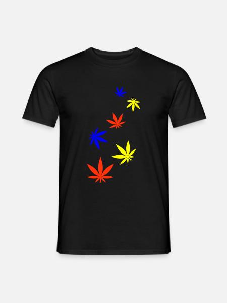 Hemp Leaf Icon - Men's T-Shirt - black
