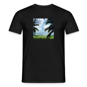 Palmeninsel - Männer T-Shirt - Schwarz - Vorne - AI Model Male 178 light (178cm)