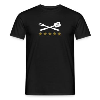 BBQ - Männer T-Shirt - Schwarz - Vorne - AI Model Male 178 light (178cm)