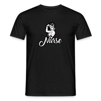 schönes freches tolles chirurgisches Krankenschwester T-Shirt - Männer T-Shirt - Schwarz - Vorne - AI Model Male 178 light (178cm)