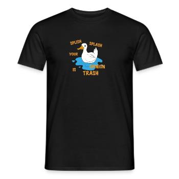 Funny duck saying - Men's T-Shirt - black - Front - AI Model Male 178 light (178cm)