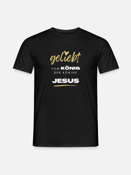 Geliebt vom König der Könige Jesus - Männer T-Shirt - Schwarz