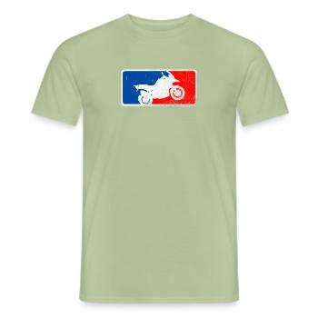R1200GS Adventure K51 MLB Motorcycle Enduro - Men's T-Shirt - sage - Front - AI Model Male 178 light (178cm)