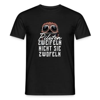 Pilot - Männer T-Shirt - Schwarz - Vorne - AI Model Male 178 light (178cm)