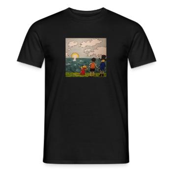 Luffy, Ace, Sabo & the Ocean - T-shirt homme - noir - Devant - AI Model Male 178 light (178cm)