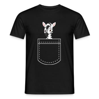 zebra - Men's T-Shirt - black - Front - AI Model Male 178 light (178cm)