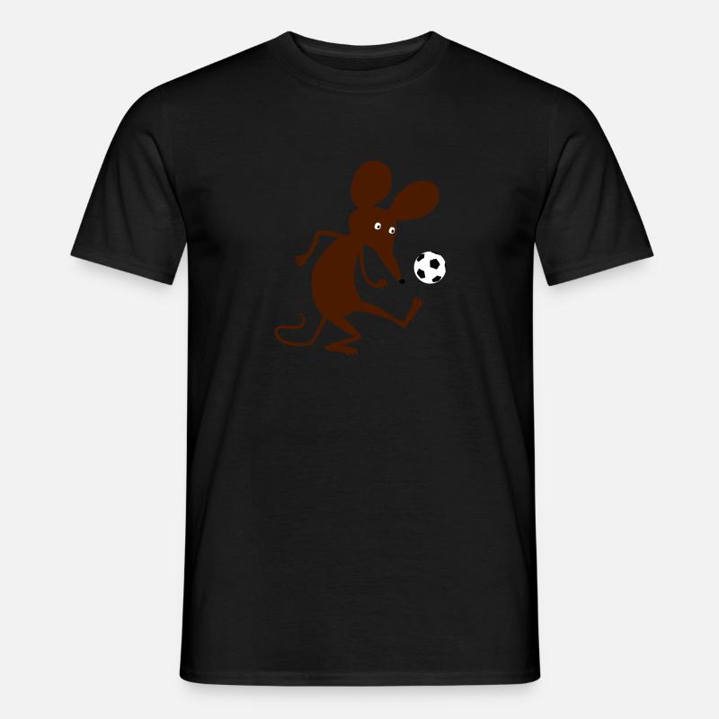 Fussballmaus - Männer T-Shirt - Schwarz