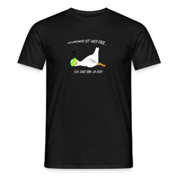 Ente lustig faul Spruch - Männer T-Shirt - Schwarz - Vorne - AI Model Male 178 light (178cm)