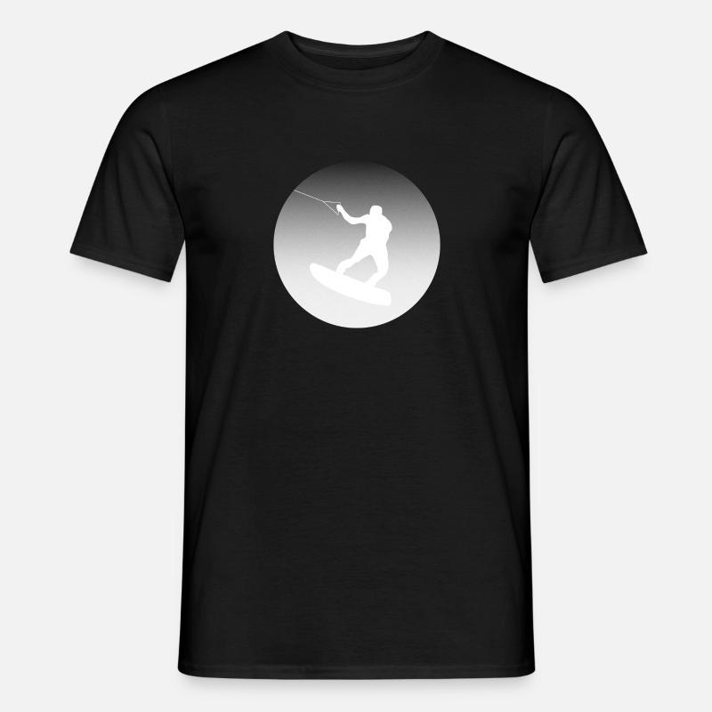 Wakeboarder Silhouette - Männer T-Shirt - Schwarz