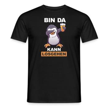 Dabbing Pinguin Trinkspruch Spass - Männer T-Shirt - Schwarz - Vorne - AI Model Male 178 light (178cm)